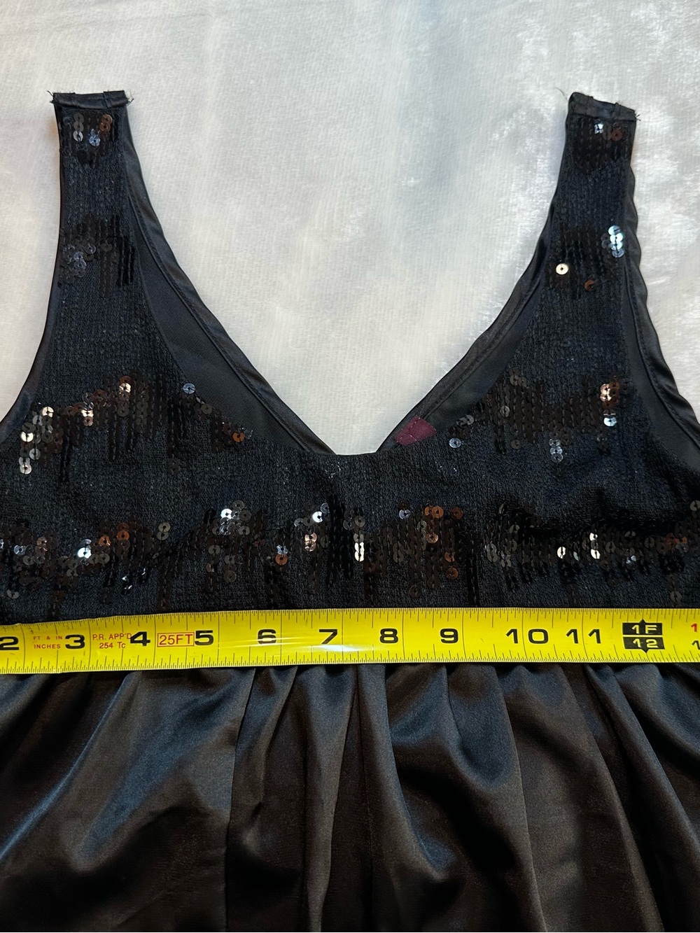 Love Culture Black Sequin & Satin Bubble Hem Dress Size S - Picture 3 of 7